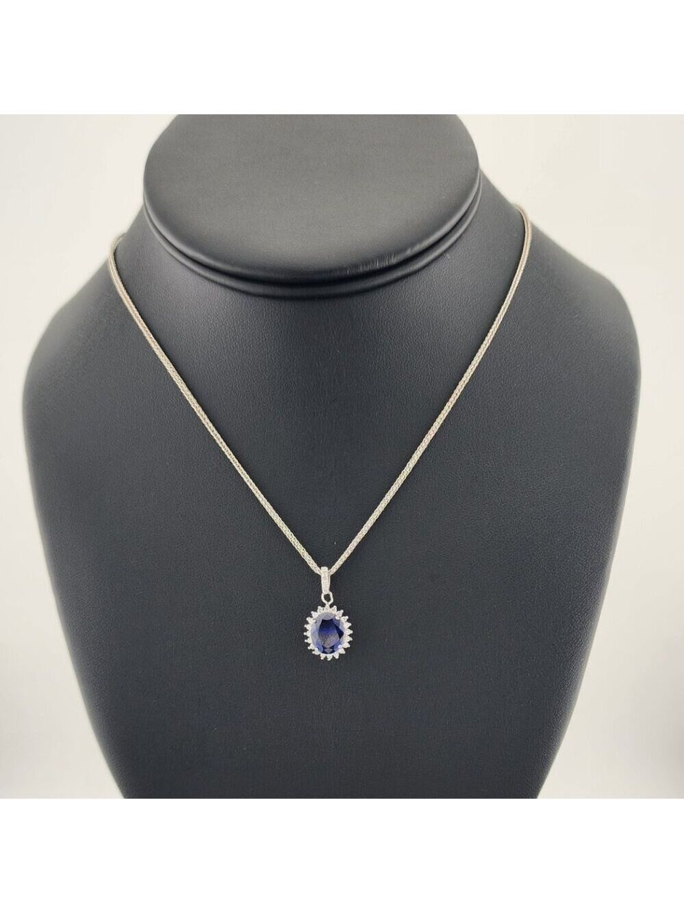 Sterling Silver 925 Blue Pendant Necklace – Soft & Stylish Jewelry